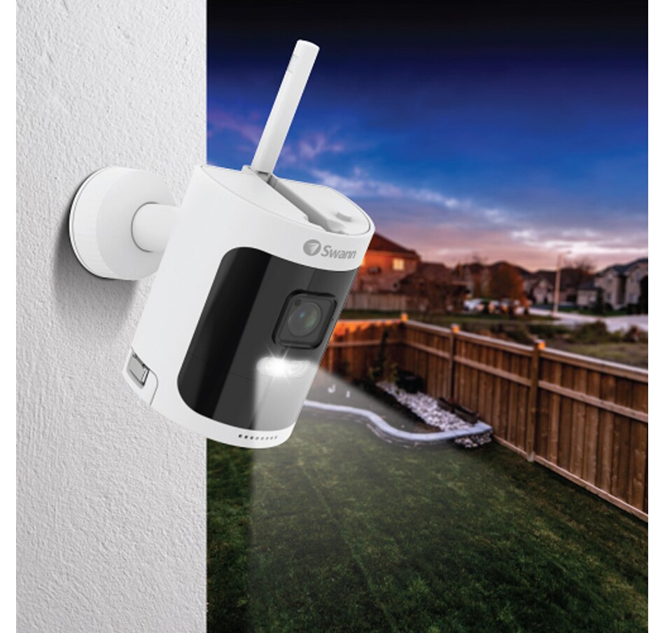 Image 738919_ALTMORE3.jpg, Product 738-919 / Price $949.99, Swann AllSecure650 Wi-Fi NVR PowerHub 2K Wireless Security Kit with 4 Wire-Free Cameras (white) from Swann on TSC.ca's Electronics department