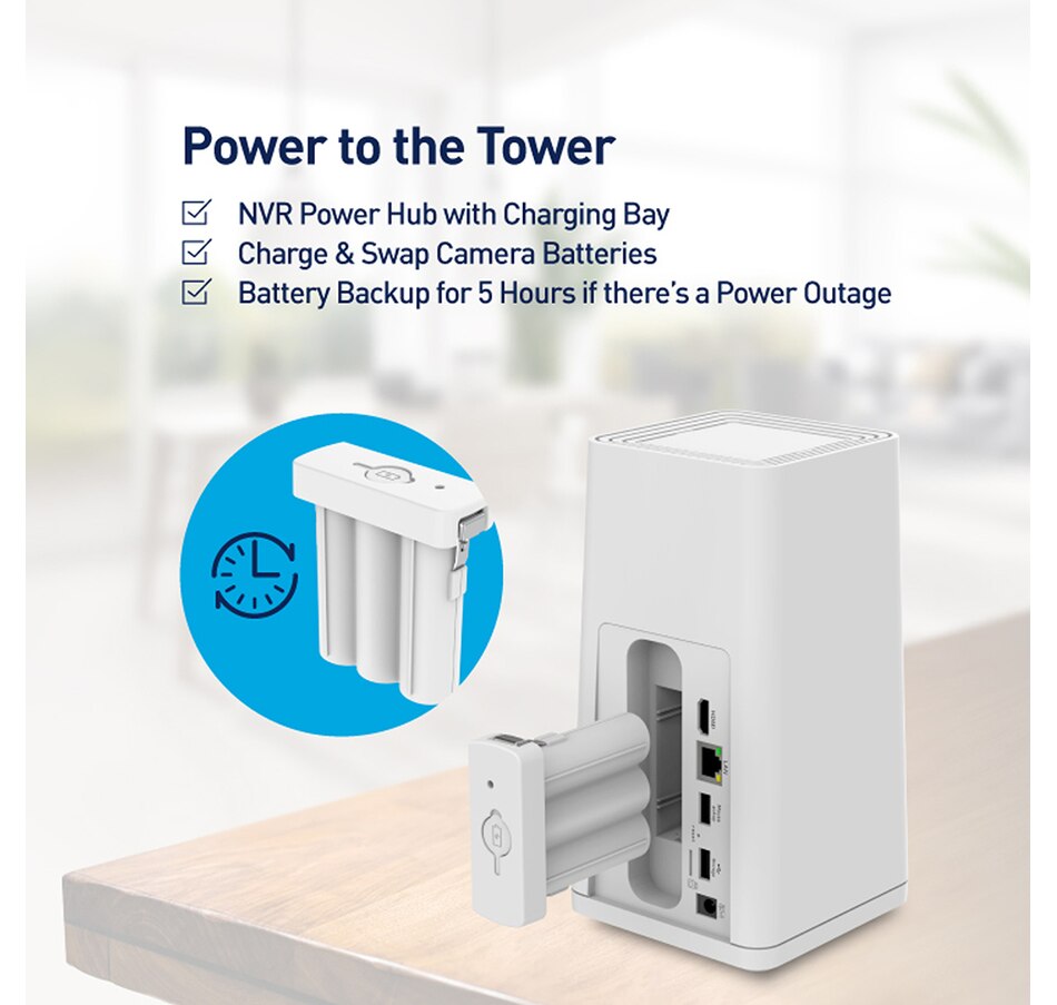 Image 738919_ALTMORE4.jpg, Product 738-919 / Price $949.99, Swann AllSecure650 Wi-Fi NVR PowerHub 2K Wireless Security Kit with 4 Wire-Free Cameras (white) from Swann on TSC.ca's Electronics department