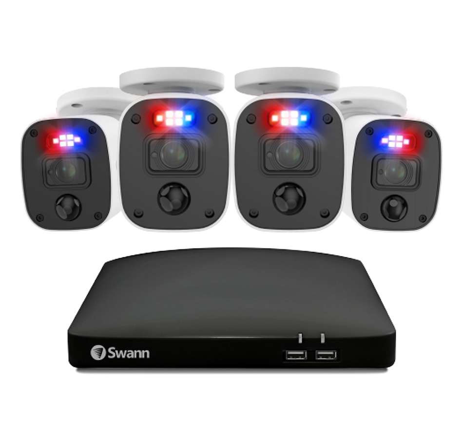 Image 738922.jpg, Product 738-922 / Price $429.99, Swann 1080p 8-Channel 1TB Audio/Video DVR Security System with 4 Lights & Sirens SwannForce Bullet Cameras from Swann on TSC.ca's Electronics department