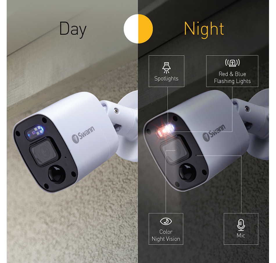 Image 738922_ALTMORE6.jpg, Product 738-922 / Price $429.99, Swann 1080p 8-Channel 1TB Audio/Video DVR Security System with 4 Lights & Sirens SwannForce Bullet Cameras from Swann on TSC.ca's Electronics department