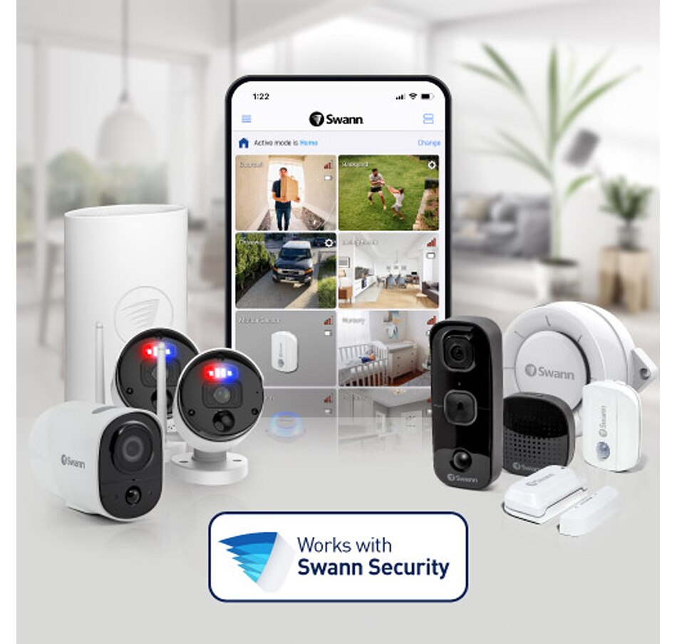 Image 738922_ALTMORE7.jpg, Product 738-922 / Price $429.99, Swann 1080p 8-Channel 1TB Audio/Video DVR Security System with 4 Lights & Sirens SwannForce Bullet Cameras from Swann on TSC.ca's Electronics department