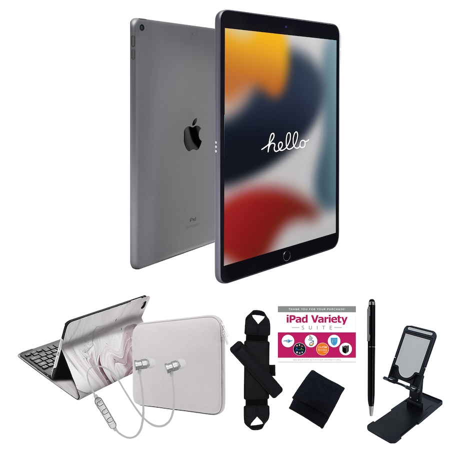 Image 739095_GRSWL.jpg, Product 739-095 / Price $589.99 - $799.99, Apple iPad 10.2 64GB or 256GB Tablet Bundle (9th generation, 2021) from Apple on TSC.ca's Electronics department