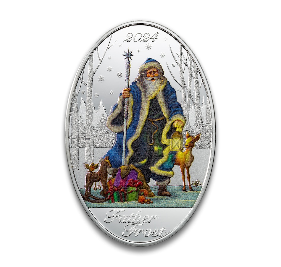 Image 739099_ALTMORE1.jpg, Product 739-099 / Price $159.95, 2024 Father Frost $5 1-Ounce Fine Silver Coin in Matryoshka Nesting Doll Presentation from The Coin Show with Steven Bromberg on TSC.ca's Coins department