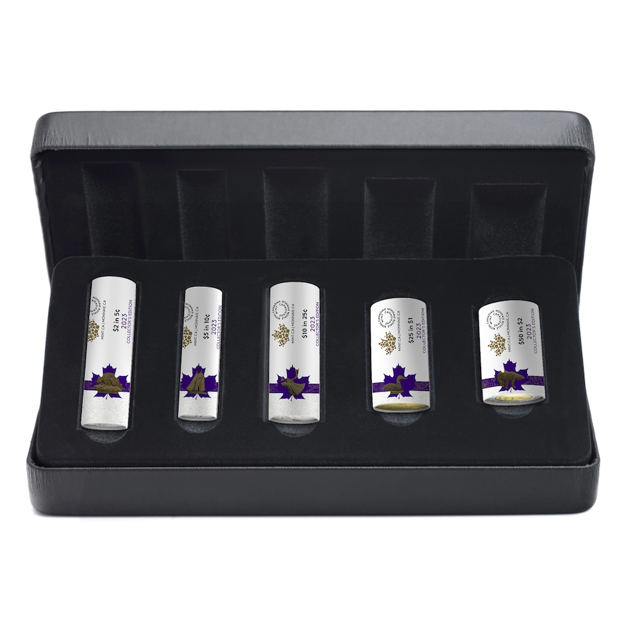 Image 739103_ALTMORE2.jpg, Product 739-103 / Price $229.95, Complete 2023 Collector Edition Special Wrap Roll Coin Set including Half Dollars - Last Coins of Queen Elizabeth II (coins not issued for circulation) from Royal Canadian Mint (RCM) on TSC.ca's Coins department