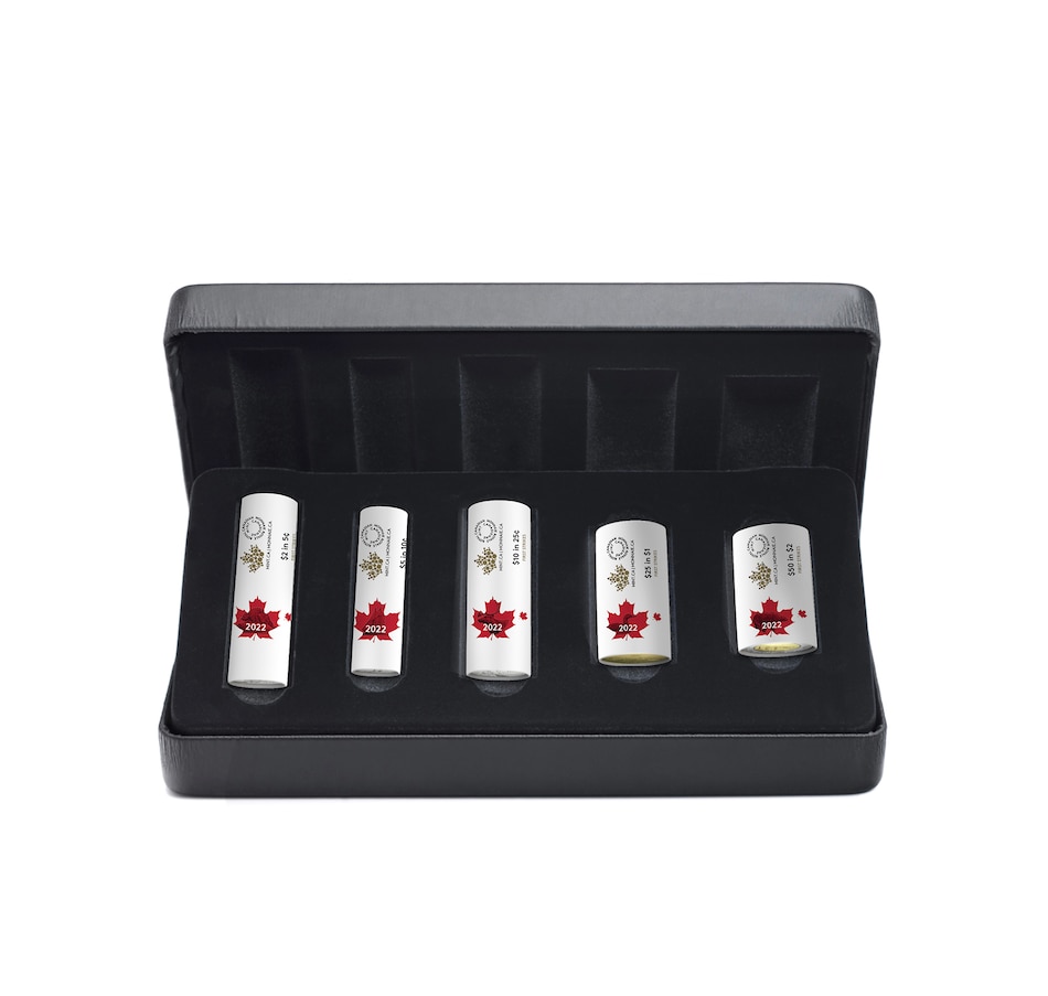 Image 739104_ALTMORE1.jpg, Product 739-104 / Price $229.95, Complete 2022 Special Wrap Roll Collection - The Final Lifetime Coin Issue of Queen Elizabeth II (including half-dollars) from Royal Canadian Mint (RCM) on TSC.ca's Coins department