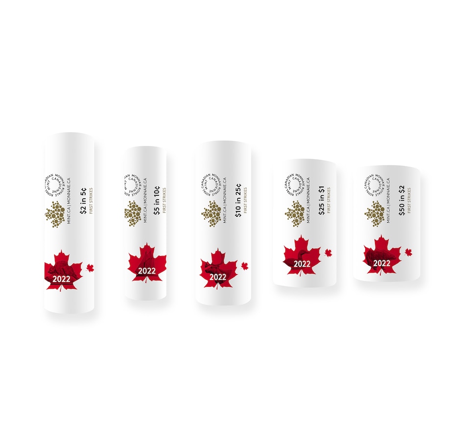 Image 739104_ALTMORE2.jpg, Product 739-104 / Price $229.95, Complete 2022 Special Wrap Roll Collection - The Final Lifetime Coin Issue of Queen Elizabeth II (including half-dollars) from Royal Canadian Mint (RCM) on TSC.ca's Coins department