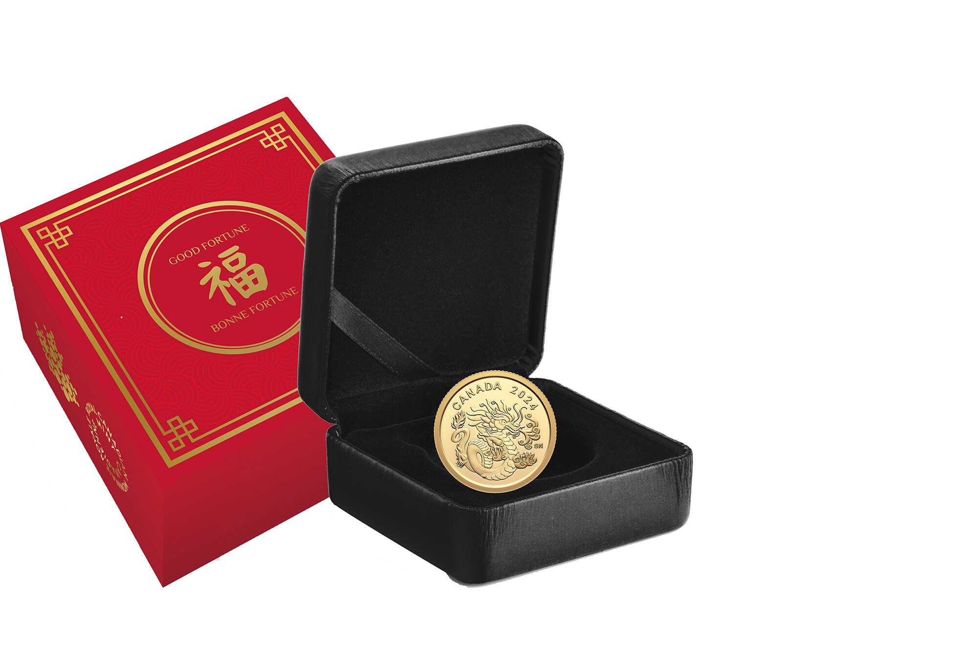 2024 $8 Fine Gold Spirit Dragon Coin