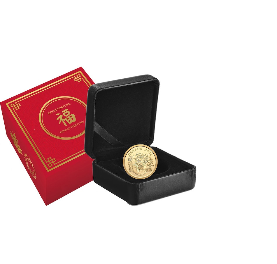 Image 739121_ALTMORE2.jpg, Product 739-121 / Price $298.88, 2024 $8 Fine Gold Spirit Dragon Coin from Royal Canadian Mint (RCM) on TSC.ca's Coins department