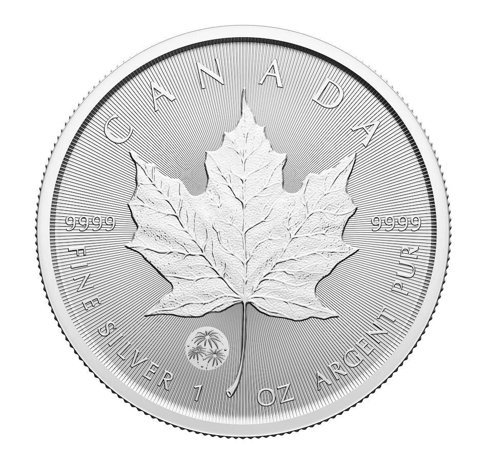 Image 739123.jpg, Product 739-123 / Price $59.95, 2024 $5 Fine Silver Maple Leaf Coin, with Congratulation Privy Mark. from Royal Canadian Mint (RCM) on TSC.ca's Coins department