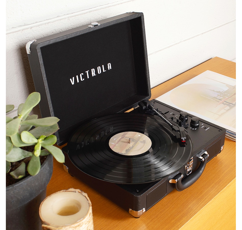 Image 739194_ALTMORE3.jpg, Product 739-194 / Price $89.99, Victrola Journey Bluetooth Suitcase Record Player (black) from Victrola on TSC.ca's Electronics department