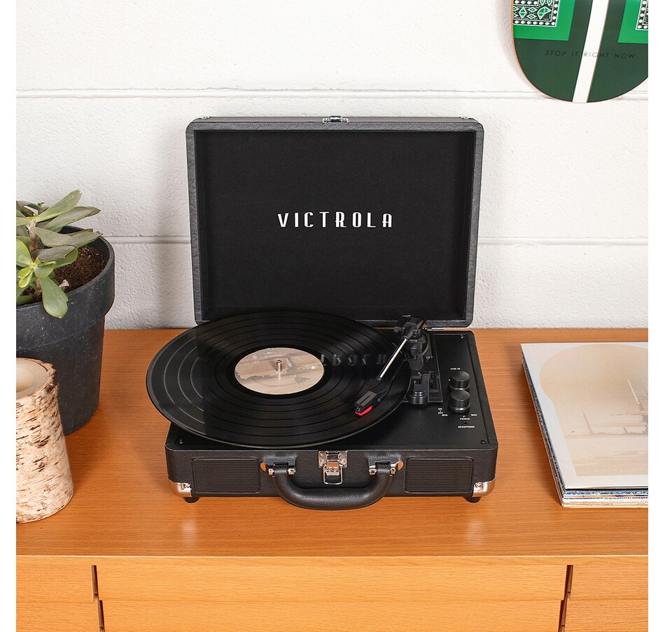 Image 739194_ALTMORE5.jpg, Product 739-194 / Price $89.99, Victrola Journey Bluetooth Suitcase Record Player (black) from Victrola on TSC.ca's Electronics department