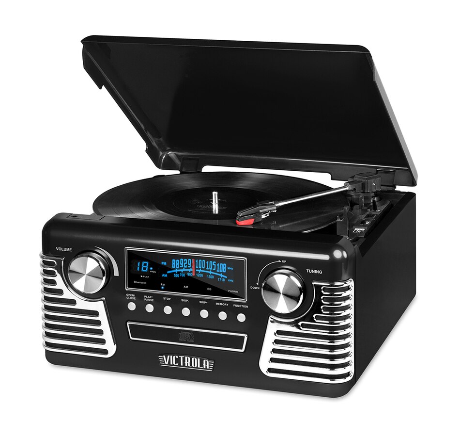 Image 739199.jpg, Product 739-199 / Price $229.99, Victrola Retro Record Player with Bluetooth and 3-Speed Turntable (black) from Victrola on TSC.ca's Electronics department