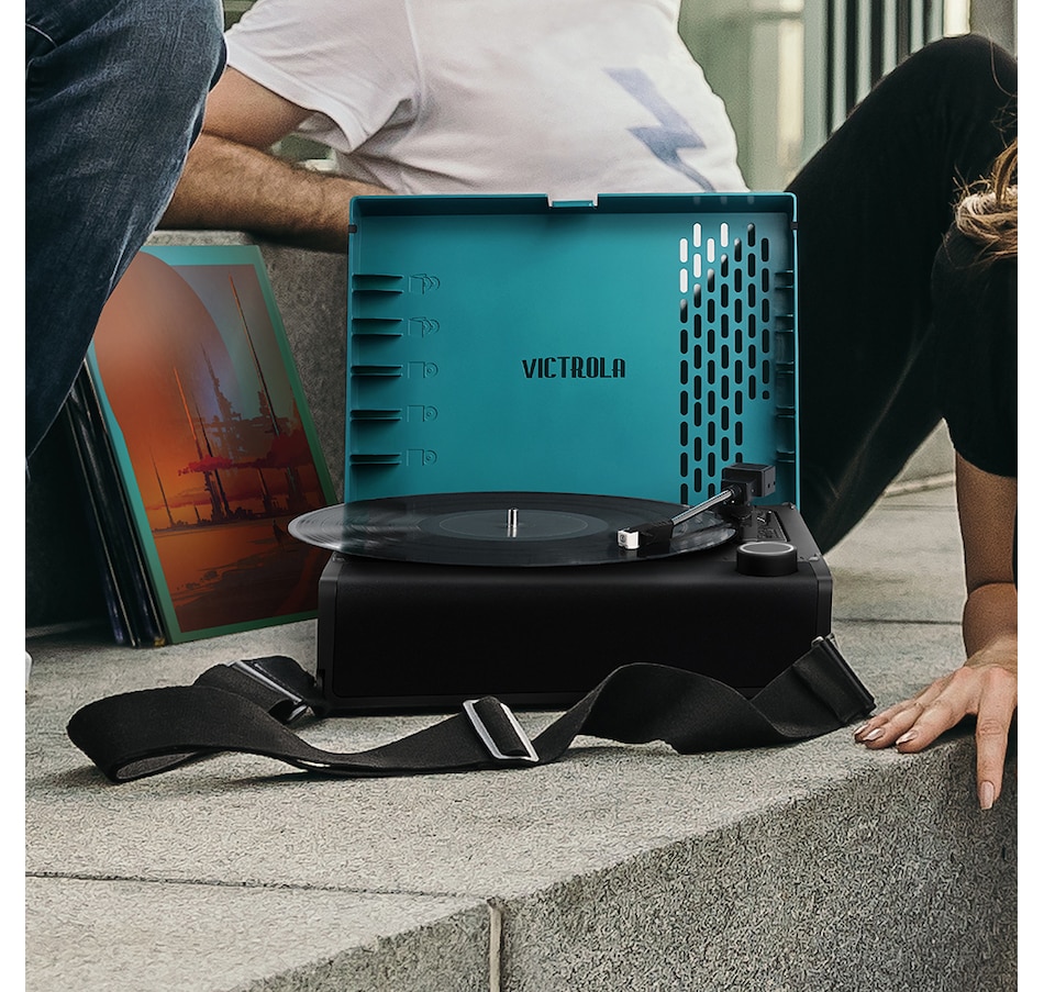 Image 739207_ALTMORE11.jpg, Product 739-207 / Price $259.99, Victrola Revolution GO Portable Record Player (blue) from Victrola on TSC.ca's Electronics department