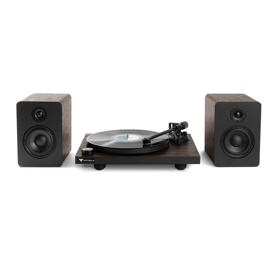 Image 739213_ALTMORE1.jpg, Product 739-213 / Price $529.99, Victrola Premiere T1 Turntable System with M1 Bookshelf Monitor Speakers (espresso) from Victrola on TSC.ca's Electronics department