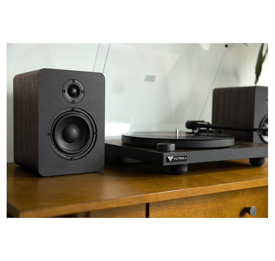 Image 739213_ALTMORE13.jpg, Product 739-213 / Price $529.99, Victrola Premiere T1 Turntable System with M1 Bookshelf Monitor Speakers (espresso) from Victrola on TSC.ca's Electronics department