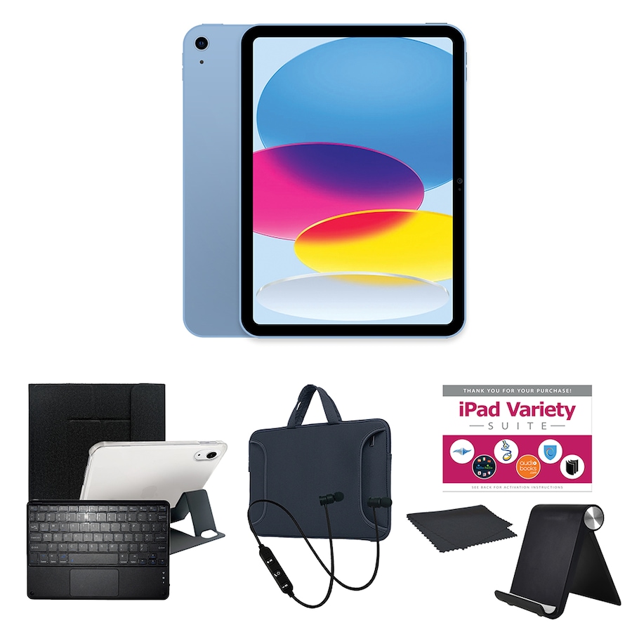 Image 739220_BBA.jpg, Product 739-220 / Price $1,010.99 - $1,210.94, Apple iPad 10.9" 64GB or 256GB Tablet Bundle (10th-gen; 2022) from Apple on TSC.ca's Electronics department