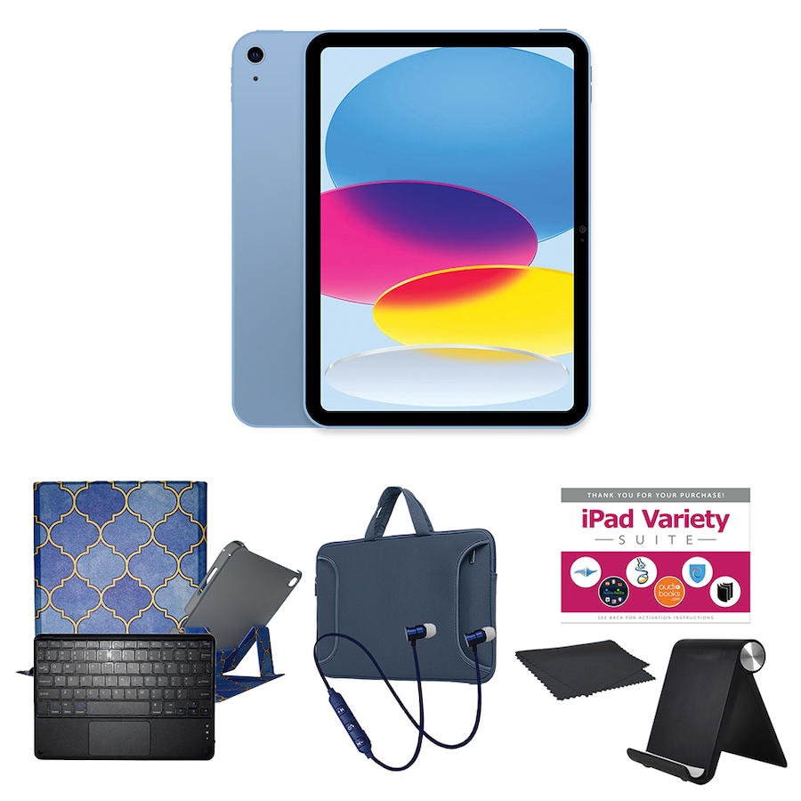 Image 739220_BURCN.jpg, Product 739-220 / Price $1,010.99 - $1,210.94, Apple iPad 10.9" 64GB or 256GB Tablet Bundle (10th-gen; 2022) from Apple on TSC.ca's Electronics department