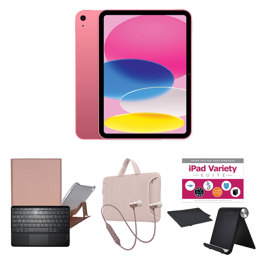 Image 739220_PKRSG.jpg, Product 739-220 / Price $1,010.99 - $1,210.94, Apple iPad 10.9" 64GB or 256GB Tablet Bundle (10th-gen; 2022) from Apple on TSC.ca's Electronics department