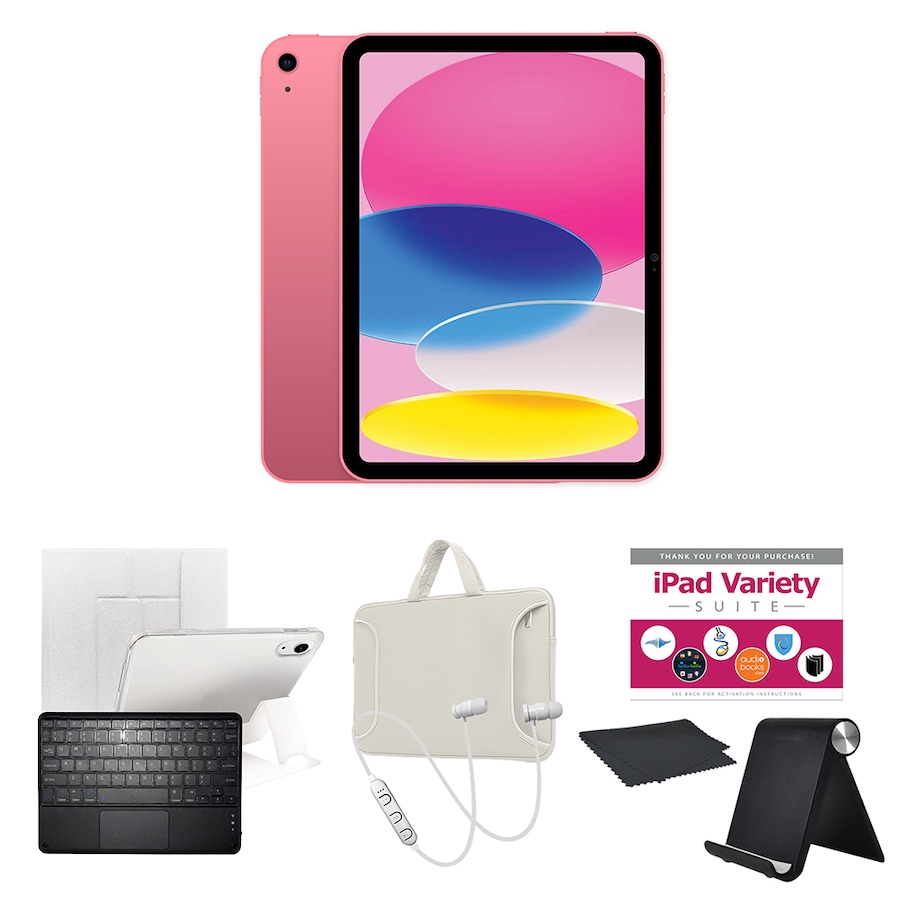 Image 739220_PWH.jpg, Product 739-220 / Price $1,010.99 - $1,210.94, Apple iPad 10.9" 64GB or 256GB Tablet Bundle (10th-gen; 2022) from Apple on TSC.ca's Electronics department
