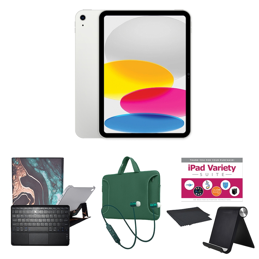 Image 739220_SNTHG.jpg, Product 739-220 / Price $1,010.99 - $1,210.94, Apple iPad 10.9" 64GB or 256GB Tablet Bundle (10th-gen; 2022) from Apple on TSC.ca's Electronics department