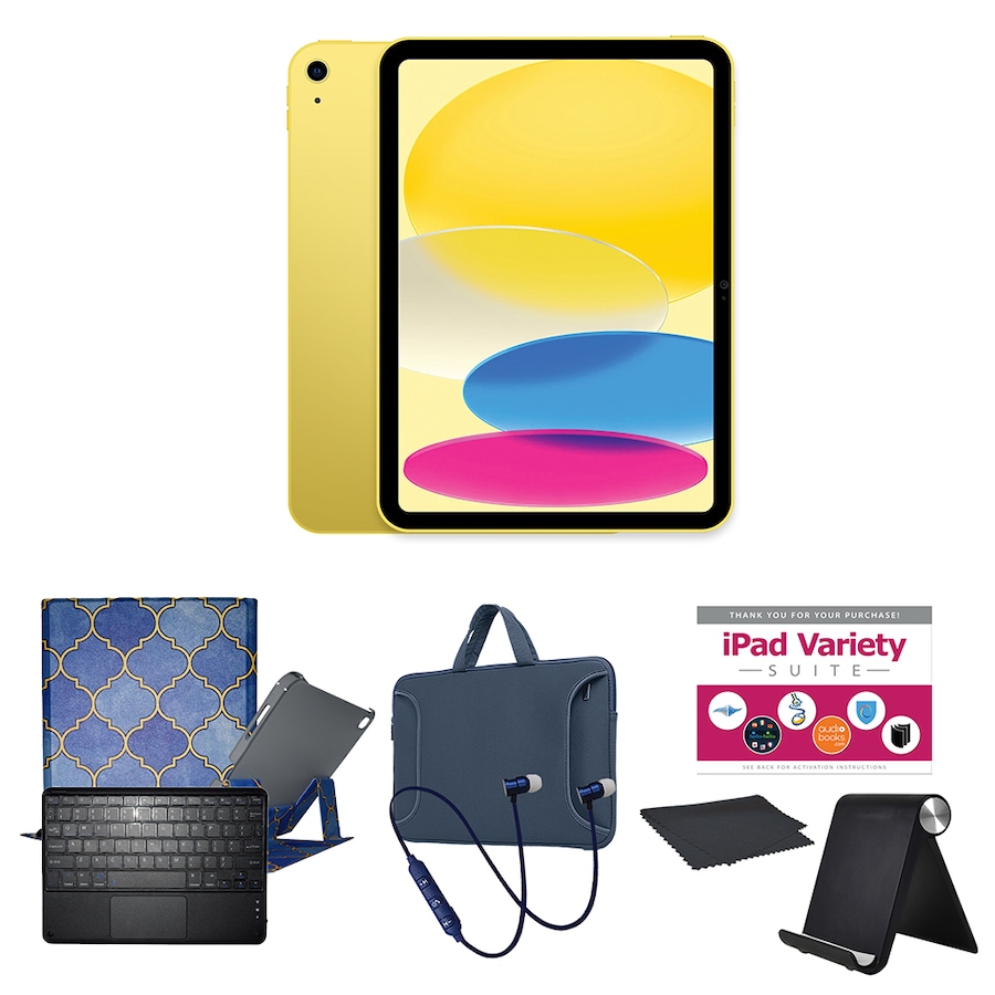 Image 739220_YBUMC.jpg, Product 739-220 / Price $1,010.99 - $1,210.94, Apple iPad 10.9" 64GB or 256GB Tablet Bundle (10th-gen; 2022) from Apple on TSC.ca's Electronics department