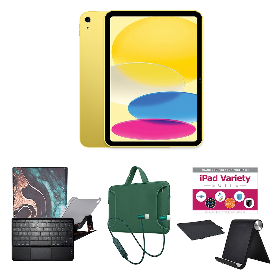 Image 739220_YNORG.jpg, Product 739-220 / Price $1,010.99 - $1,210.94, Apple iPad 10.9" 64GB or 256GB Tablet Bundle (10th-gen; 2022) from Apple on TSC.ca's Electronics department