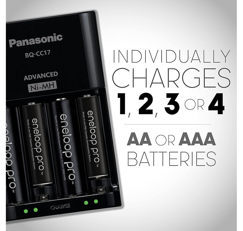 Image 739274_ALTMORE2.jpg, Product 739-274 / Price $59.99, Panasonic Eneloop Advanced Battery Charger Pack and AAA Eneloop Pro (pack of 4) from Panasonic on TSC.ca's Electronics department
