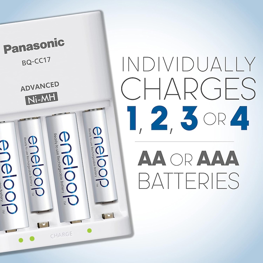 Image 739283_ALTMORE2.jpg, Product 739-283 / Price $44.99, Panasonic Eneloop Advanced Individual Cell Battery Charger with Eneloop AAA Rechargeable Batteries (pack of 4) from Panasonic on TSC.ca's Electronics department