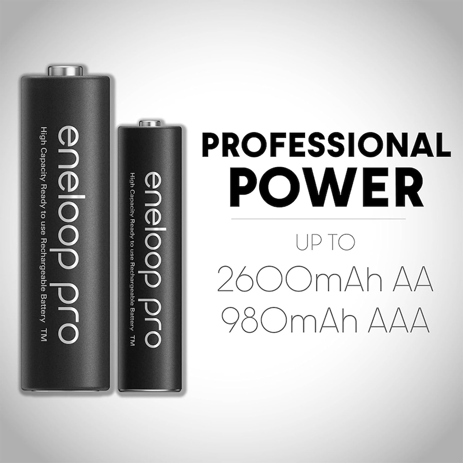 Image 739293_ALTMORE5.jpg, Product 739-293 / Price $99.99, Panasonic Eneloop Pro Power Pack, 8x AA, 2x AAA, with Advanced Individual Battery Charger and Plastic Storage Case from Panasonic on TSC.ca's Electronics department