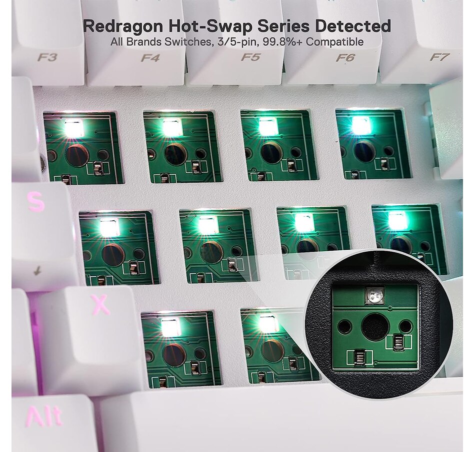 Image 739295_ALTMORE2.jpg, Product 739-295 / Price $79.99, Redragon K530 Pro Draconic 60% Wireless RGB Mechanical Keyboard (tactile brown switches) from Redragon on TSC.ca's Toys & Hobbies department