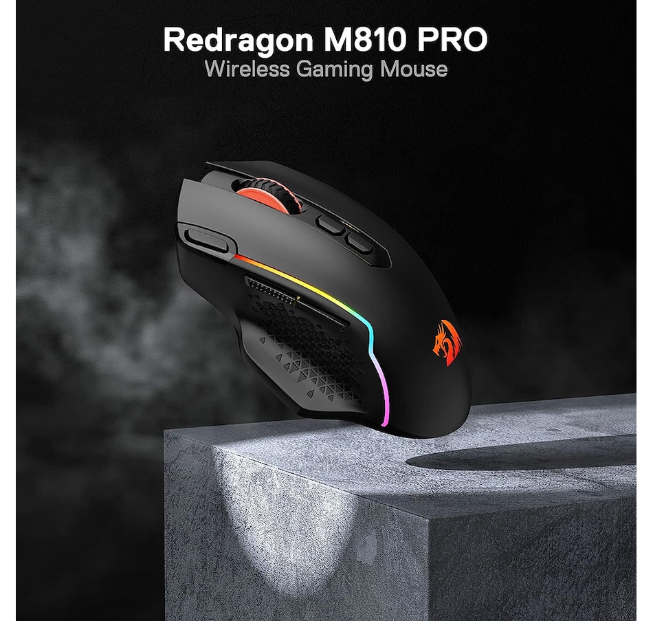 Image 739312_ALTMORE1.jpg, Product 739-312 / Price $44.99, Redragon M810 Pro Wired/Wireless Gaming Mouse (10,000 DPI, rapid fire key) from Redragon on TSC.ca's Toys & Hobbies department