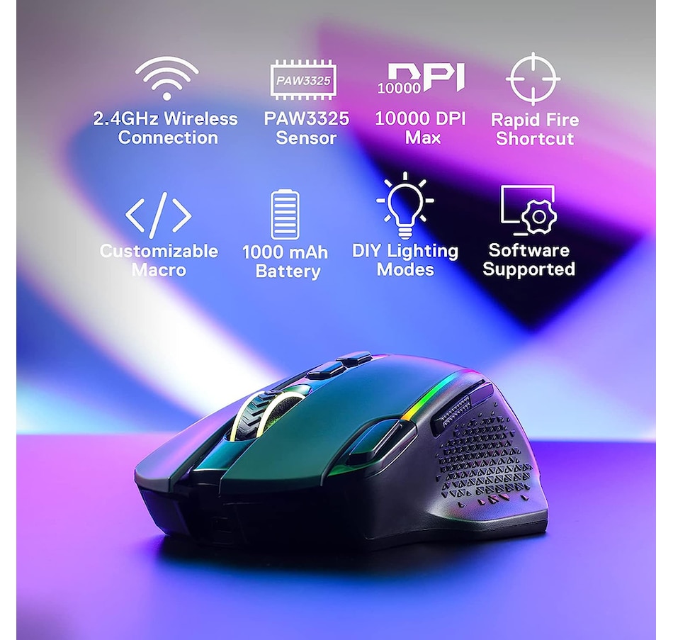 Image 739312_ALTMORE2.jpg, Product 739-312 / Price $44.99, Redragon M810 Pro Wired/Wireless Gaming Mouse (10,000 DPI, rapid fire key) from Redragon on TSC.ca's Toys & Hobbies department