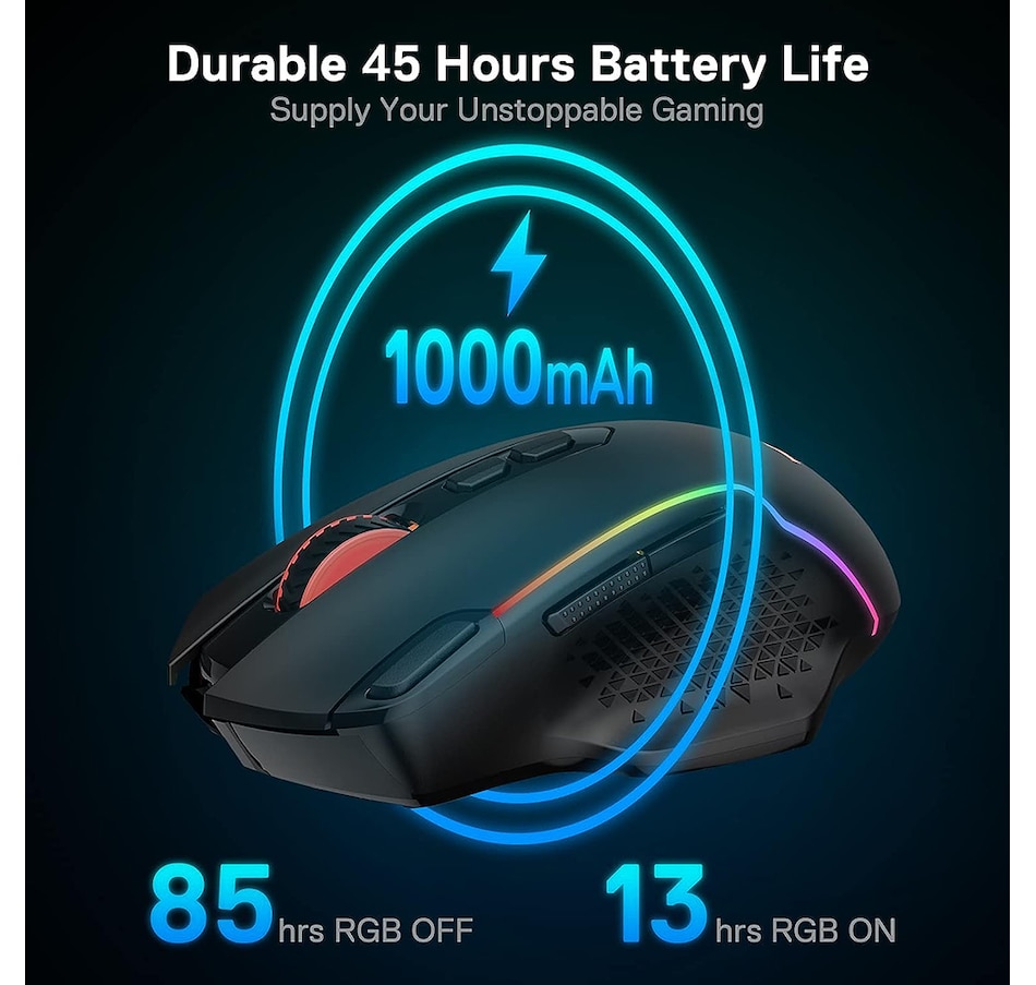 Image 739312_ALTMORE6.jpg, Product 739-312 / Price $44.99, Redragon M810 Pro Wired/Wireless Gaming Mouse (10,000 DPI, rapid fire key) from Redragon on TSC.ca's Toys & Hobbies department
