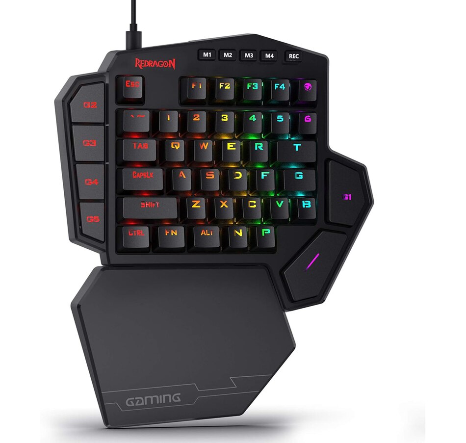 Image 739313.jpg, Product 739-313 / Price $64.99, Redragon K585 DITI One-Handed RGB Mechanical Gaming Keyboard (linear red switches) from Redragon on TSC.ca's Toys & Hobbies department