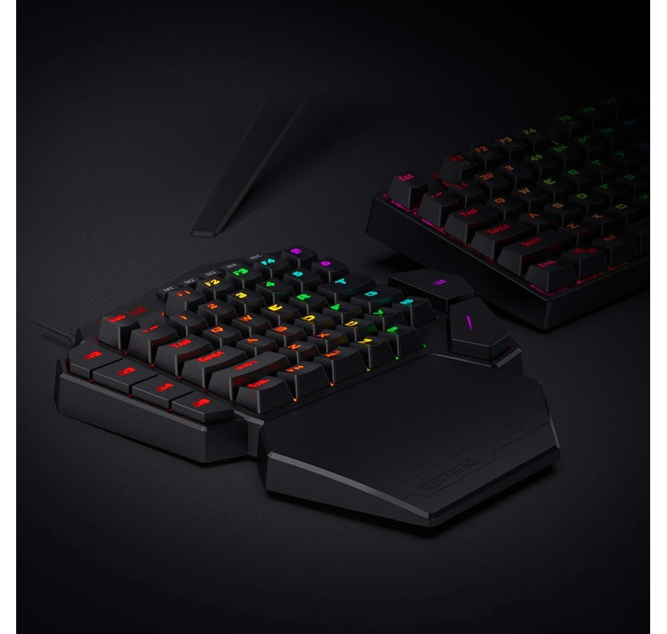 Image 739313_ALTMORE4.jpg, Product 739-313 / Price $64.99, Redragon K585 DITI One-Handed RGB Mechanical Gaming Keyboard (linear red switches) from Redragon on TSC.ca's Toys & Hobbies department
