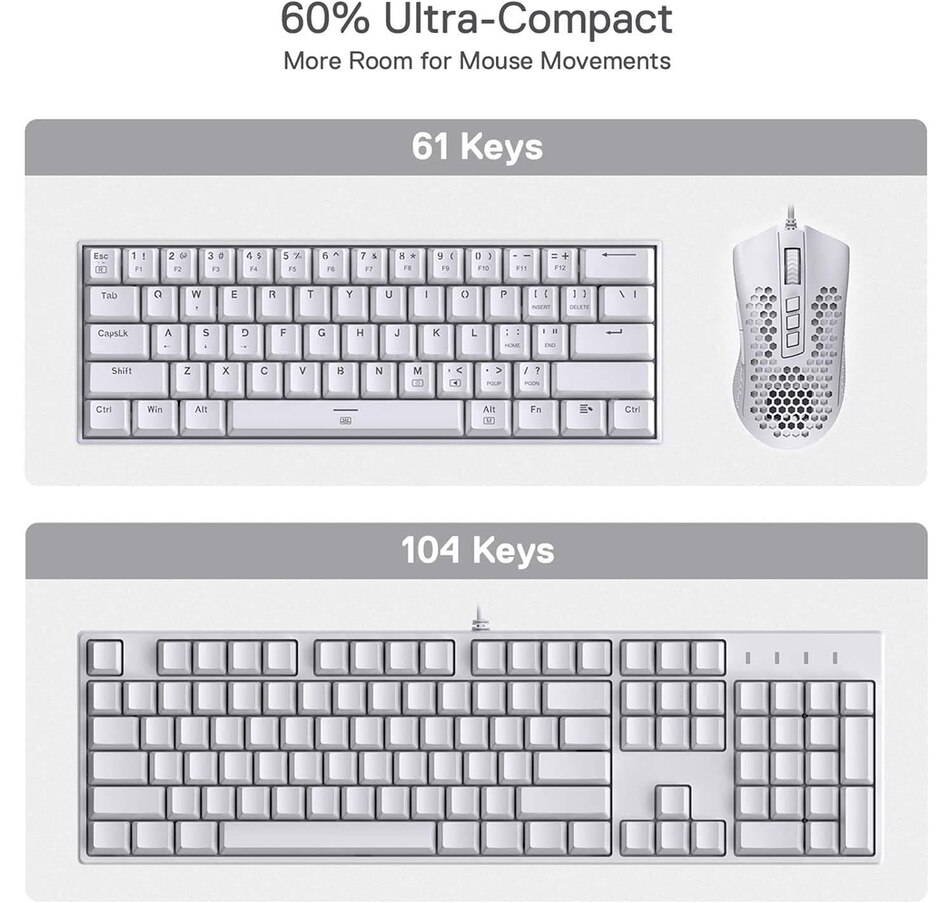 Image 739315_ALTMORE2.jpg, Product 739-315 / Price $62.99, Redragon K630 Dragonborn 60% Wired RGB Gaming Keyboard (tactile blue switches) from Redragon on TSC.ca's Toys & Hobbies department