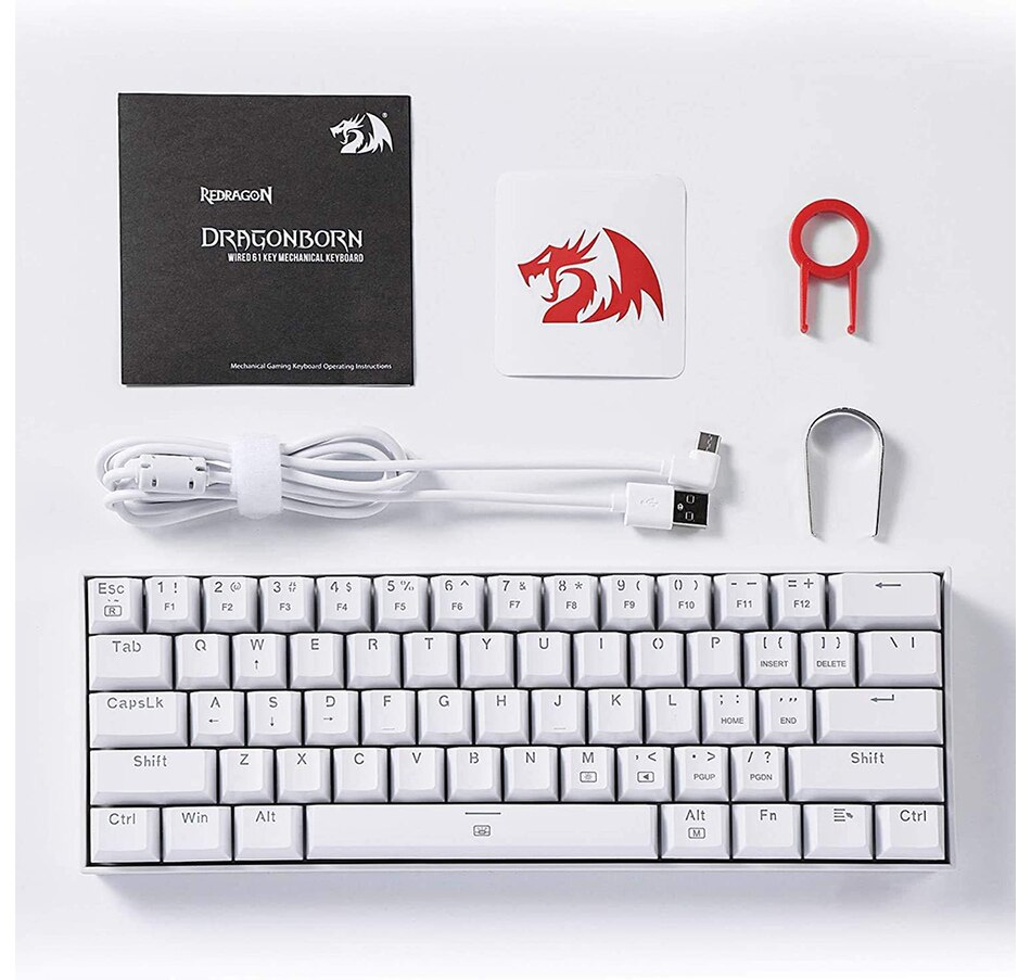 Image 739315_ALTMORE7.jpg, Product 739-315 / Price $62.99, Redragon K630 Dragonborn 60% Wired RGB Gaming Keyboard (tactile blue switches) from Redragon on TSC.ca's Toys & Hobbies department