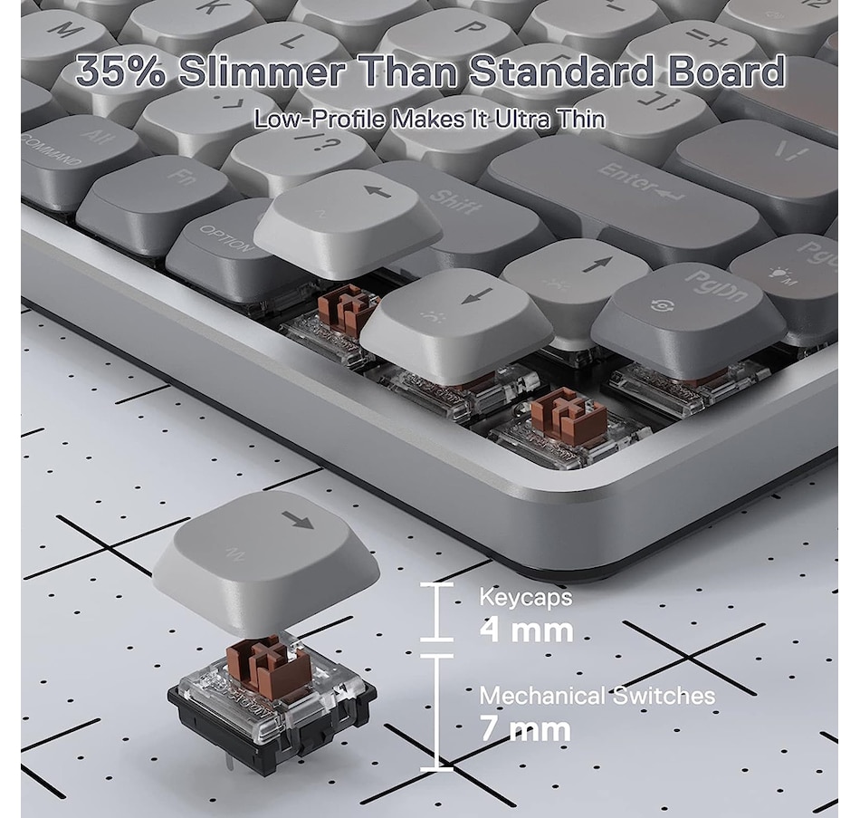 Image 739317_ALTMORE5.jpg, Product 739-317 / Price $99.99, Redragon K652 75% Wireless RGB Mechanical Keyboard (low-profile brown switches) from Redragon on TSC.ca's Toys & Hobbies department