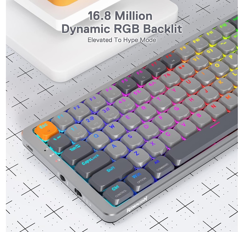 Image 739317_ALTMORE7.jpg, Product 739-317 / Price $99.99, Redragon K652 75% Wireless RGB Mechanical Keyboard (low-profile brown switches) from Redragon on TSC.ca's Toys & Hobbies department