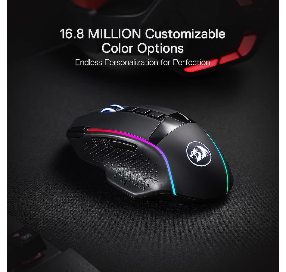 Image 739319_ALTMORE5.jpg, Product 739-319 / Price $64.99, Redragon M991 Wired/Wireless Gaming Mouse (19,000 DPI) from Redragon on TSC.ca's Toys & Hobbies department