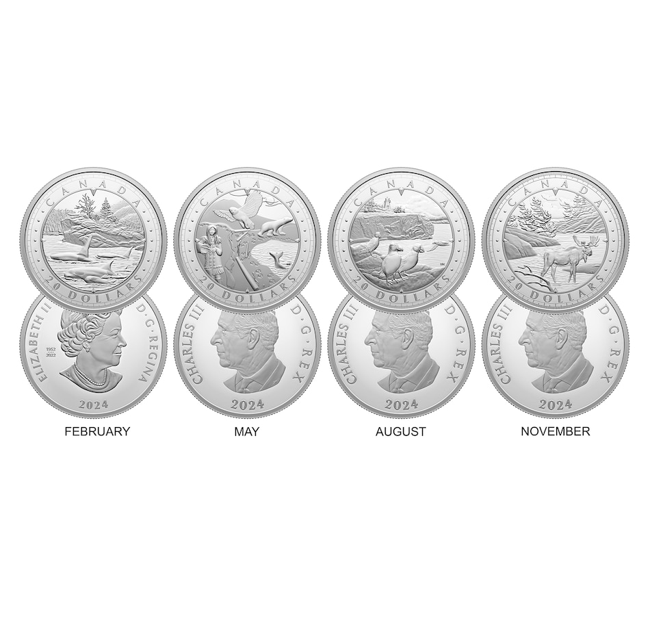 Image 739332.jpg, Product 739-332 / Price $104.95, Four Coin Subscription-2024 $20 Wondrous Waters from Royal Canadian Mint on TSC.ca's Coins department
