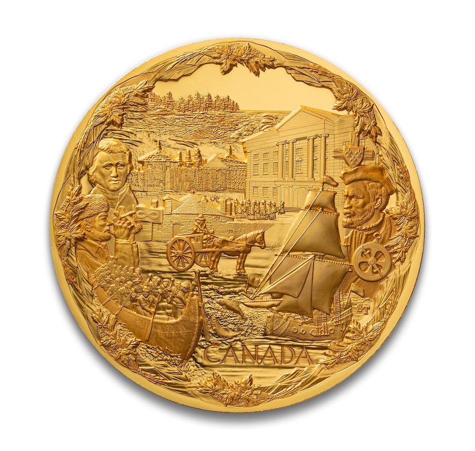 Image 739348.jpg, Product 739-348 / Price $99,995.00, 2008 $2,500 One Kilogram Gold Coin - Towards Confederation from Royal Canadian Mint on TSC.ca's Coins department