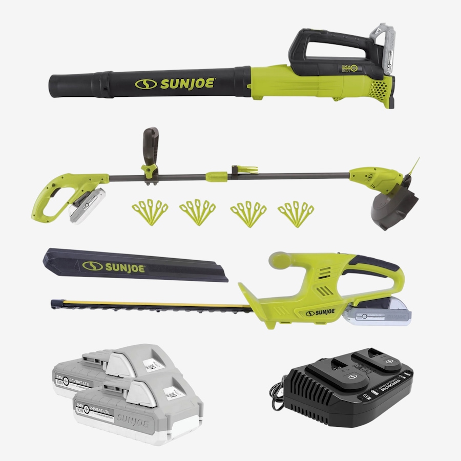 Image 739524.jpg, Product 739-524 / Price $299.99, Sun Joe 24V 3-Tool Garden Combo Kit with Two 2.0-Ah Batteries and Dual-Port Rapid Charger from Snow Joe & Sun Joe on TSC.ca's Home & Garden department