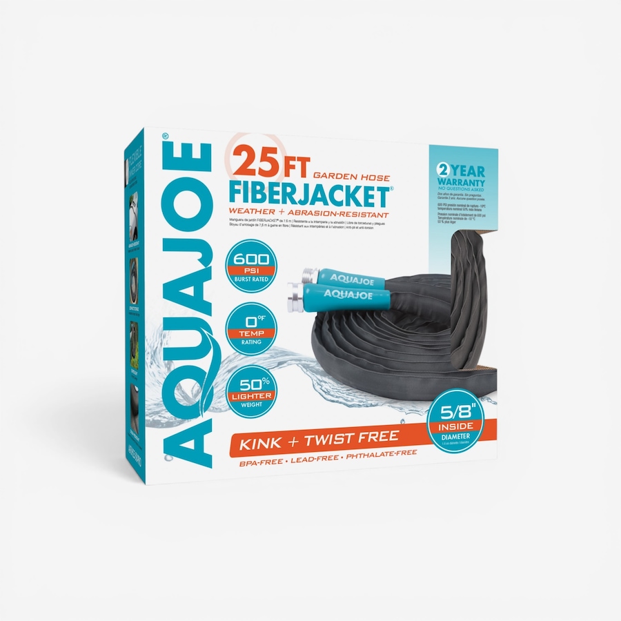 Image 739539_ALTMORE3.jpg, Product 739-539 / Price $21.99, Aqua Joe 25' x 5/8" Fibrejacket Ultra-Flexible Kink-Free Garden Hose from Snow Joe & Sun Joe on TSC.ca's Home & Garden department