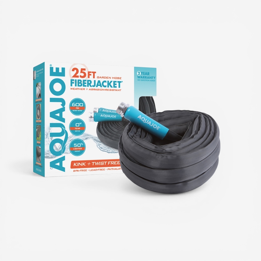 Image 739539_ALTMORE4.jpg, Product 739-539 / Price $21.99, Aqua Joe 25' x 5/8" Fibrejacket Ultra-Flexible Kink-Free Garden Hose from Snow Joe & Sun Joe on TSC.ca's Home & Garden department