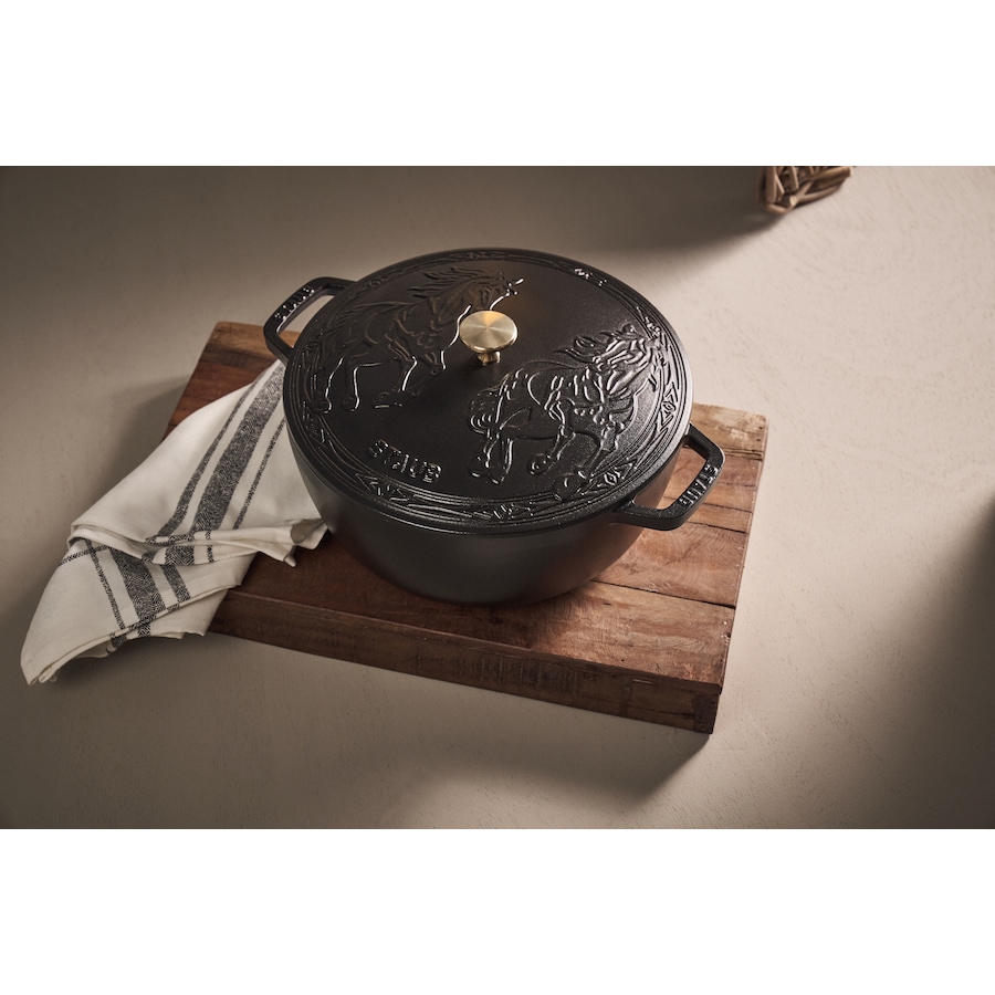 Image 739574_ALTMORE4.jpg, Product 739-574 / Price $299.99, Staub La Cocotte 4.8L Cast-Iron Round Year of the Horse French Oven from Staub on TSC.ca's Kitchen department
