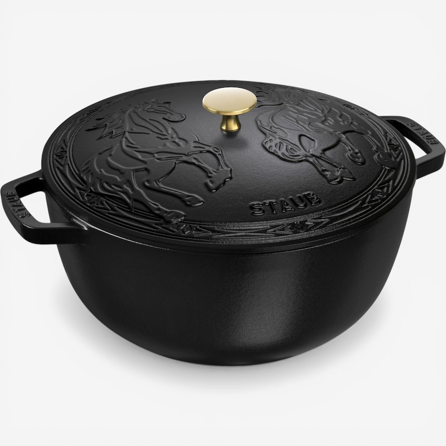 Image 739574_BLK.jpg, Product 739-574 / Price $299.99, Staub La Cocotte 4.8L Cast-Iron Round Year of the Horse French Oven from Staub on TSC.ca's Kitchen department