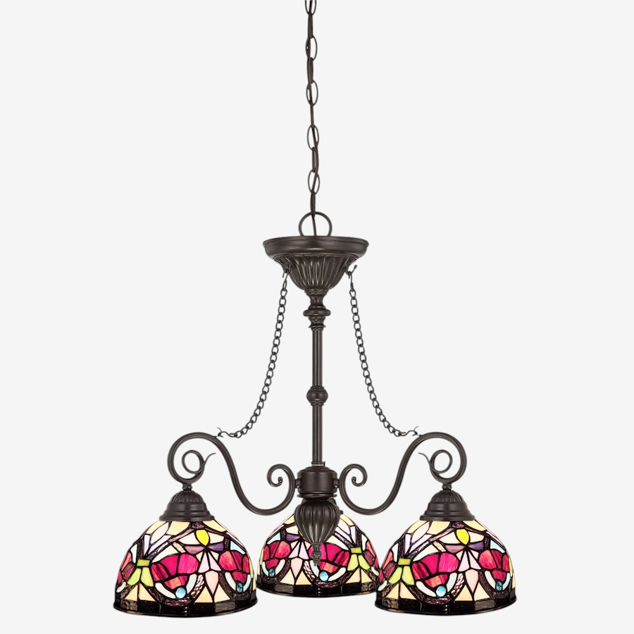 Image 739614.jpg, Product 739-614 / Price $599.99, Fine Art Lighting Tiffany Stained Glass 3-Light Glass Chandelier (H2556) from Fine Art Lighting on TSC.ca's Home & Garden department