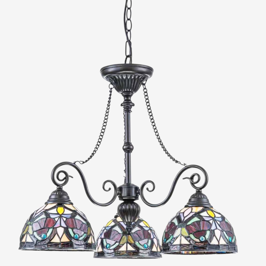 Image 739614_ALTMORE2.jpg, Product 739-614 / Price $599.99, Fine Art Lighting Tiffany Stained Glass 3-Light Glass Chandelier (H2556) from Fine Art Lighting on TSC.ca's Home & Garden department