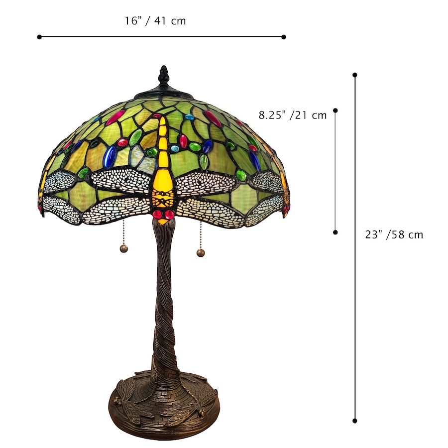 Image 739616_ALTMORE3.jpg, Product 739-616 / Price $489.99, Fine Art Lighting Tiffany-Style Dragonfly Table Lamp Green (T1695N) from Fine Art Lighting on TSC.ca's Home & Garden department